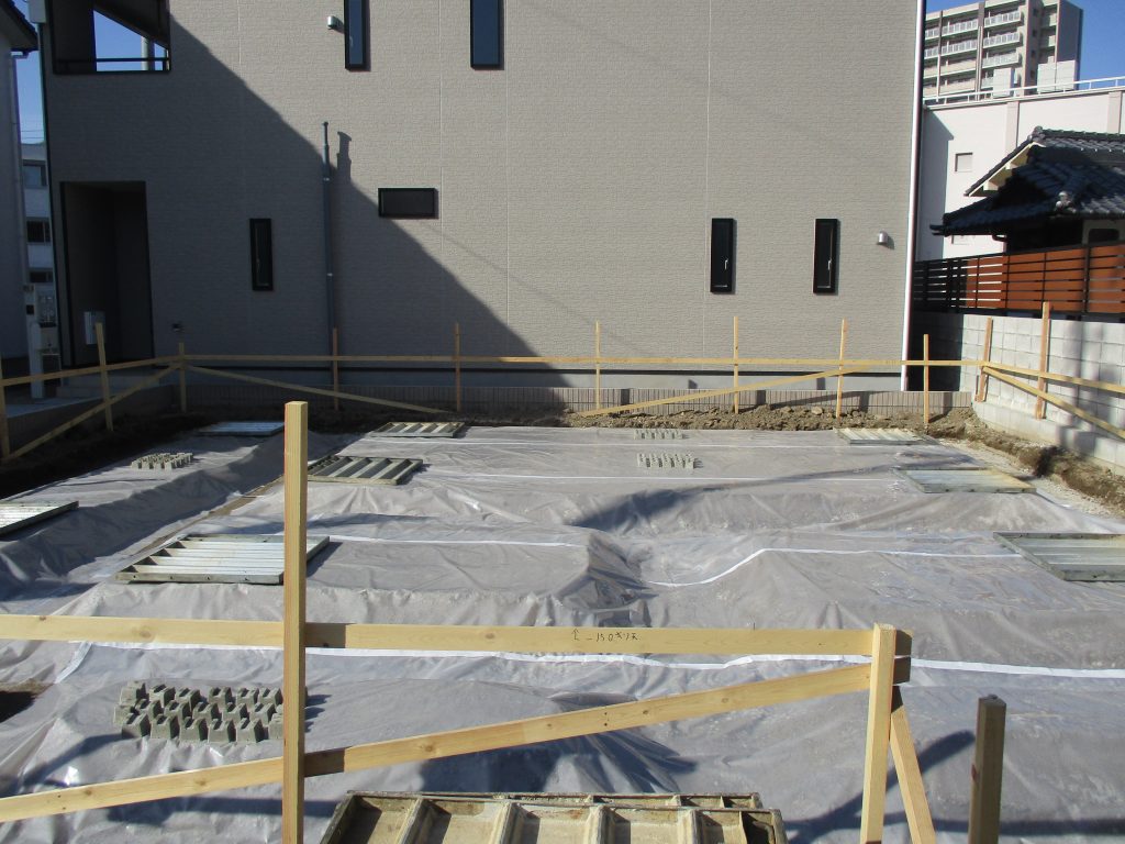 竹野内建設新築現場基礎