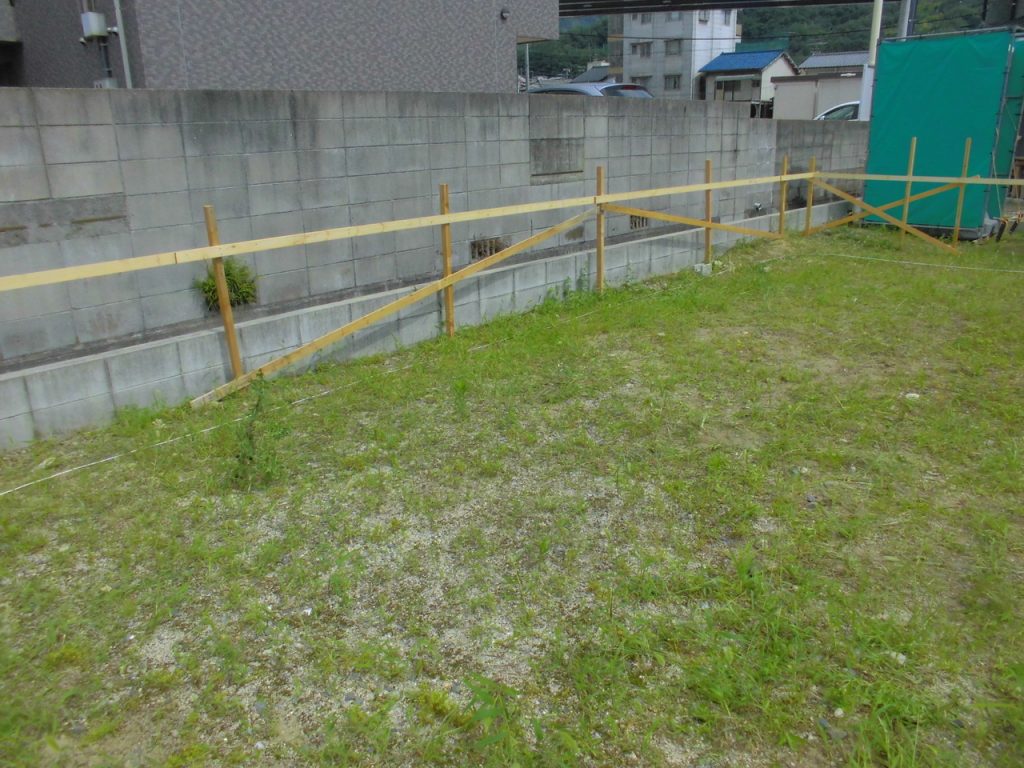 竹野内建設の水盛･遣方写真